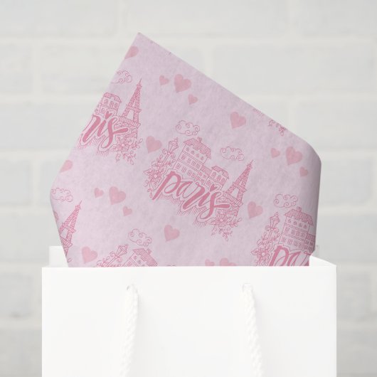 Paris-Tissue-Papier, Eiffelturm-Decoupage Seidenpapier (Geschenktüte)