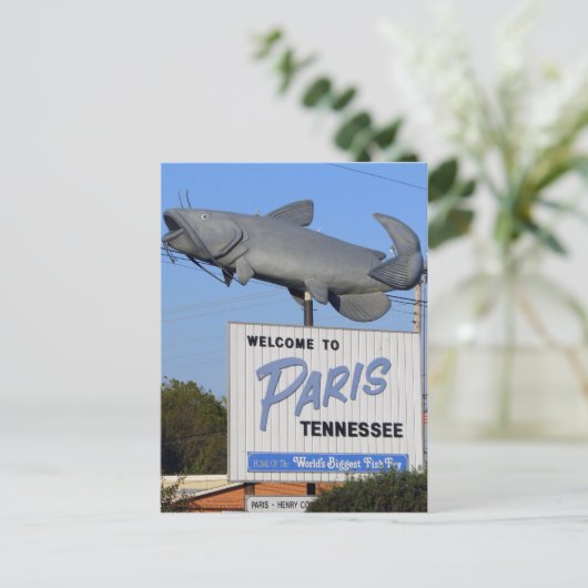 Paris, TN - die größte Fischzucht der Welt Postkarte (Stehend Vorderseite)