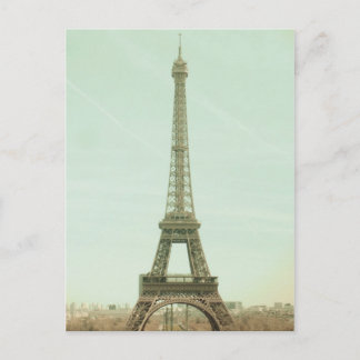 Paris ton amour; Eiffelturm in Vintagen Tönen Postkarte