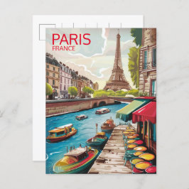 Paris Tour Effiel Vintage Geschenke aus der Altsta Postkarte