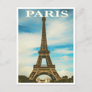 Paris Tour Eiffel Frankreich vintage Reise Postkarte