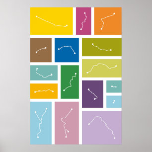 Paris - Transit Farbpaletten Poster