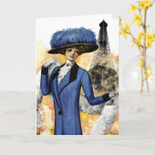 Paris träumt Gruß-Karte Karte (Gelbe Blume)