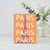 Paris, Travel Art, Retro Art Feiertagspostkarte (Stehend Vorderseite)