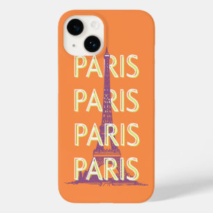 Paris, Travel Art, Retro Travel Art, Orange Case-Mate iPhone 14 Hülle
