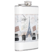 Paris Travel Collage Flachmann (Rechts)