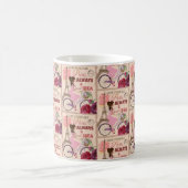 Paris Travel Postcard Poster Design Kaffeetasse (Mittel)
