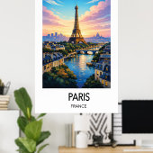 Paris Travel Poster France Wall Art (Heimbüro)