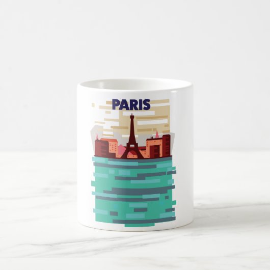 Paris Travel Poster Kaffeetasse (Mittel)