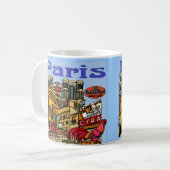 Paris Travel Poster Kaffeetasse (Vorderseite Links)
