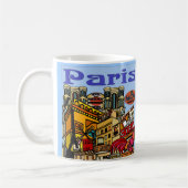 Paris Travel Poster Kaffeetasse (Links)