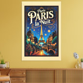 Paris Travel Poster, Leinwanddruck (Insitu (Wohnzimmer))