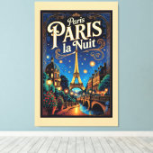 Paris Travel Poster, Leinwanddruck (Insitu (Holzboden))