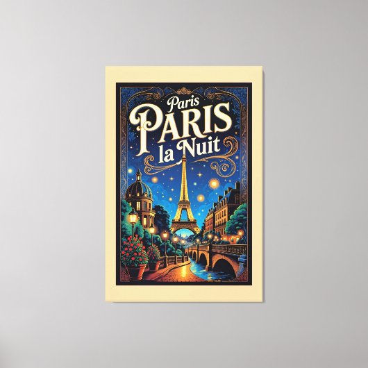 Paris Travel Poster, Leinwanddruck (Vorderseite)