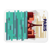 Paris Travel Poster Magnet (Horizontal)