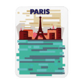 Paris Travel Poster Magnet (Vertikal)