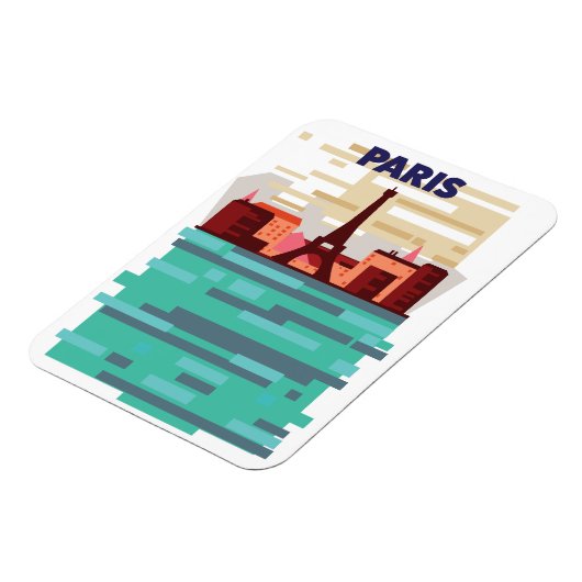 Paris Travel Poster Magnet (Linke Seite)