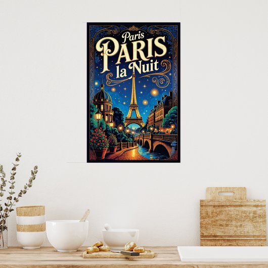 Paris Travel Poster,  Poster (Küche)