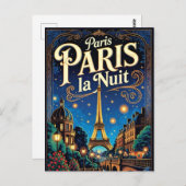 Paris Travel Poster,  Postkarte (Vorne/Hinten)
