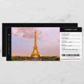 Paris Trip Boarding Pass Reisetag Ticket (Vorne/Hinten)