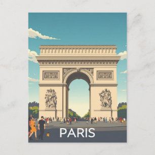 Paris Triumphbogen Postkarte