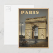 Paris - Triumphbogen Postkarte (Vorne/Hinten)