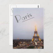 Paris Twilight Postkarte (Vorne/Hinten)