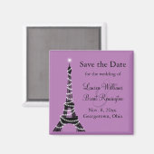 Paris Twinkles Save the Date Magnet (Vorderseite/Rückseite)