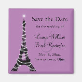 Paris Twinkles Save the Date Magnet (Vorne)