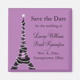 Paris Twinkles Save the Date Magnet