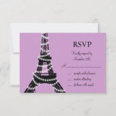 Paris Twinkles UAWG (lila) RSVP Karte (Vorderseite)