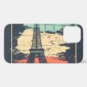 Paris Typografie: abstraktes Eiffelposter. Case-Mate iPhone Hülle (Rückseite (Horizontal))