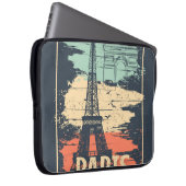 Paris Typografie: abstraktes Eiffelposter. Laptopschutzhülle (Vorne Rechts)