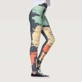 Paris Typografie: abstraktes Eiffelposter. Leggings (Rechts)