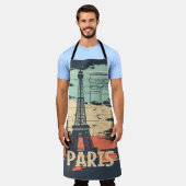Paris Typografie: abstraktes Eiffelposter. Schürze (Getragen)