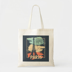 Paris Typografie: abstraktes Eiffelposter. Tragetasche