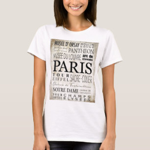 Paris Typografie - Subway Style T-Shirt