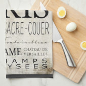 Paris-Typografie - Untergrundbahn-Art Handtuch (Viertel Falte)