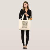 Paris-Typografie - Untergrundbahn-Art Jumbo Stoffbeutel (Vorderseite (Model))