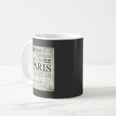 Paris-Typografie - Untergrundbahn-Art Kaffeetasse (Vorderseite Links)