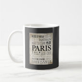 Paris-Typografie - Untergrundbahn-Art Kaffeetasse (Links)