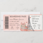 Paris Überraschung Boarding Pass - Reise Geschenkg Einladung (Vorderseite)