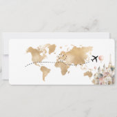 Paris Überraschung Geburtstag Boarding Ticket Einladung (Rückseite)