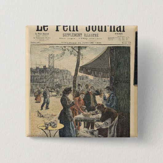Paris um sechs Uhr morgens Button (Vorderseite)