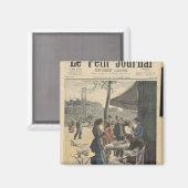 Paris um sechs Uhr morgens Magnet (Vorderseite/Rückseite)