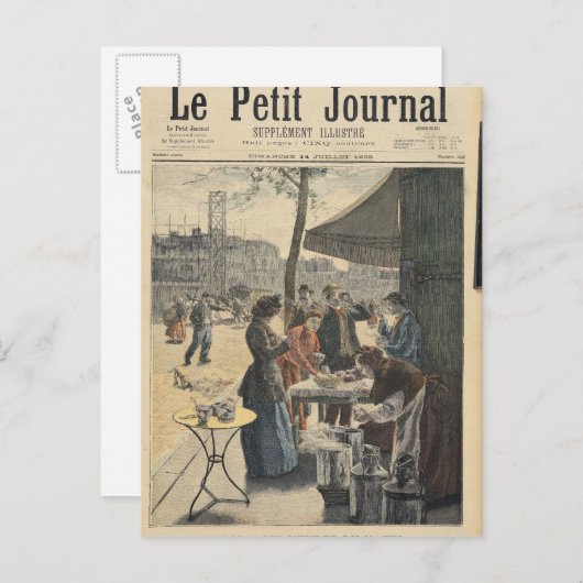 Paris um sechs Uhr morgens Postkarte (Vorne/Hinten)