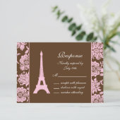 Paris und Chocolate UAWG RSVP Karte (Stehend Vorderseite)