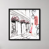 Paris und Mode-Stretched Canvas Print Leinwanddruck (Vorderseite)