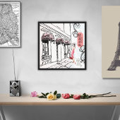 Paris und Mode-Stretched Canvas Print Leinwanddruck