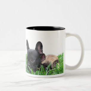 Paris und Monaco im Gras Zweifarbige Tasse